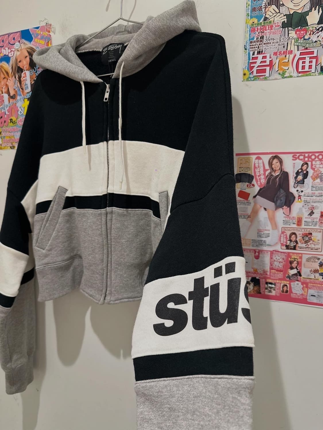 stussy Cropped hood zip-up 상품이미지4