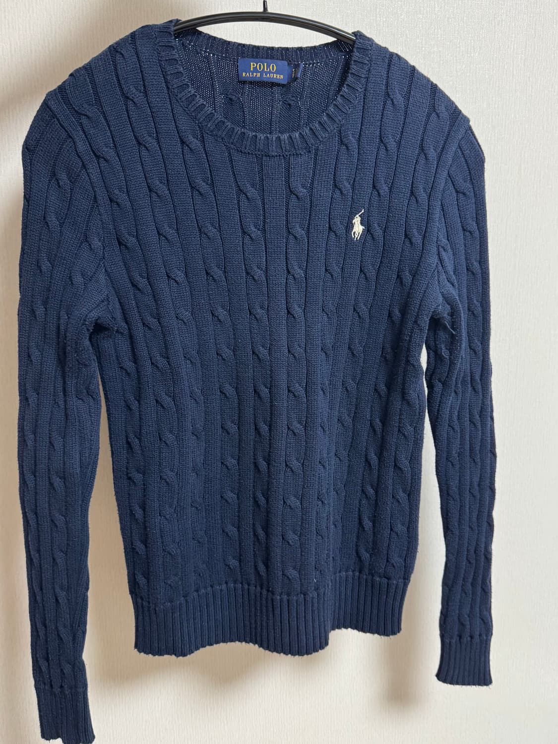 폴로 랄프로렌 케이블 꽈배기 니트 네이비 S 상품이미지1
