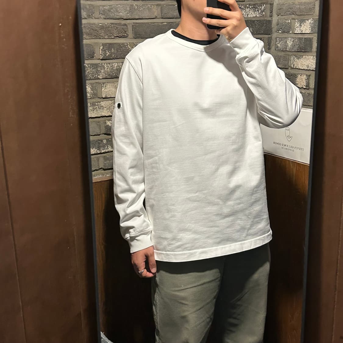 XXL) 스톤아일랜드 화이트 롱슬리브 긴팔 티셔츠 와펜X 상품이미지10