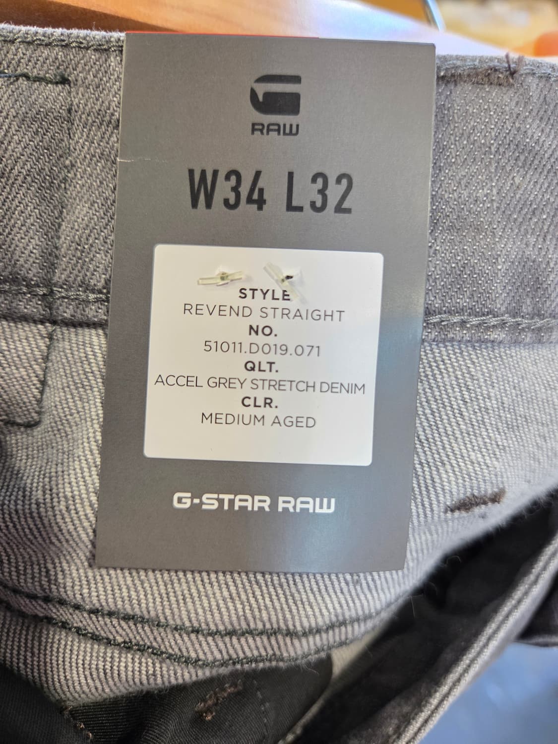 G-Star RAW 그레이 데님 청바지(W34/L32) 상품이미지6