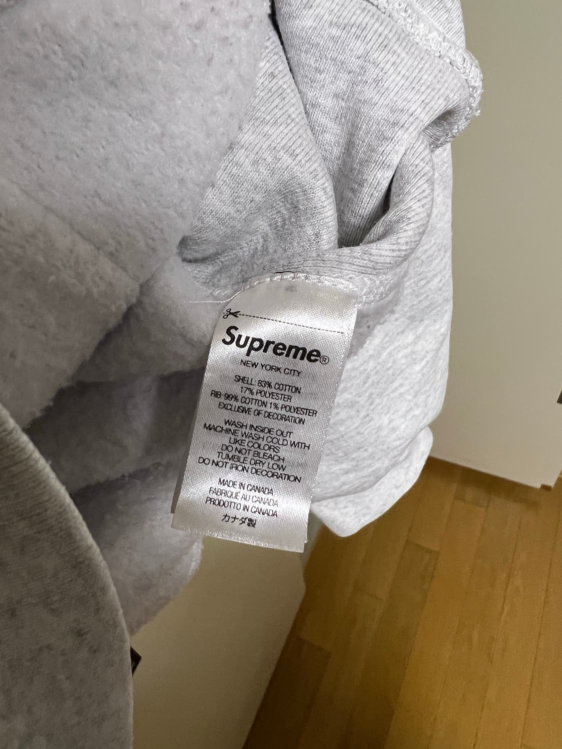 XL슈프림 23fw 박스로고 후드 애쉬그레이 상품이미지5