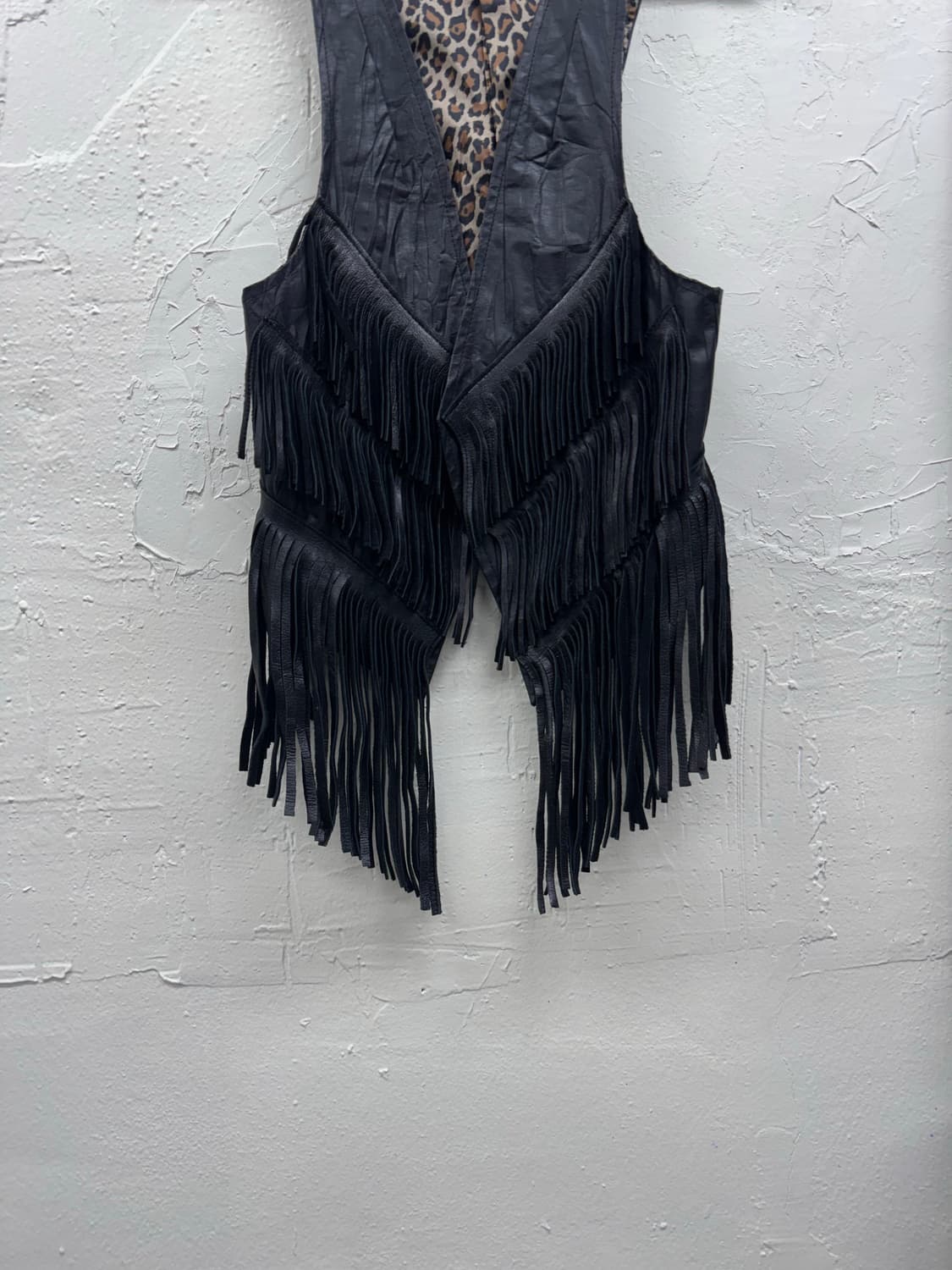 Unknown fringe leather western vest 상품이미지5