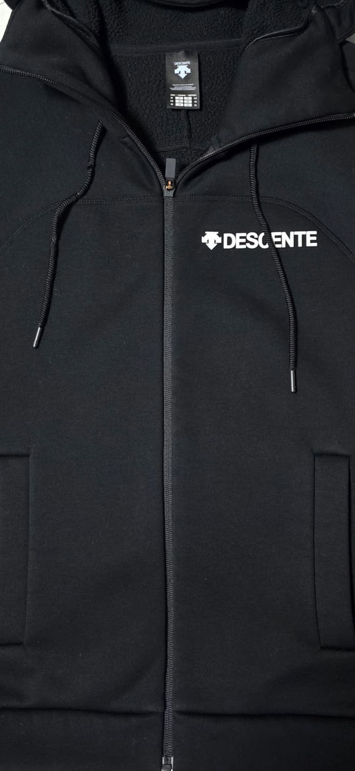 데상트 블랙 후드집업 M (95) 상품이미지5