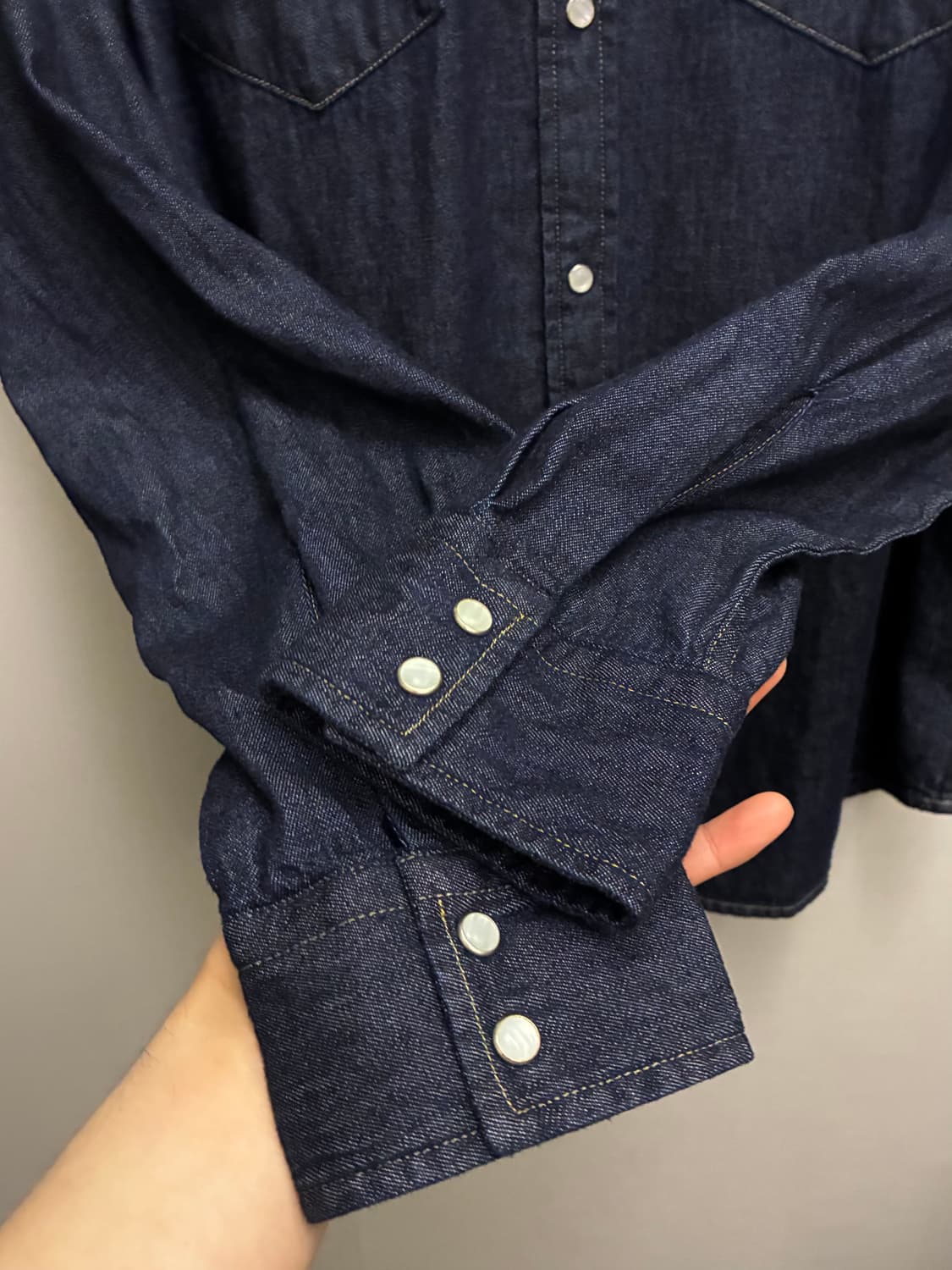 (L/105)리바이스 데님 투포켓 웨스턴셔츠 데님셔츠 levis 상품이미지5