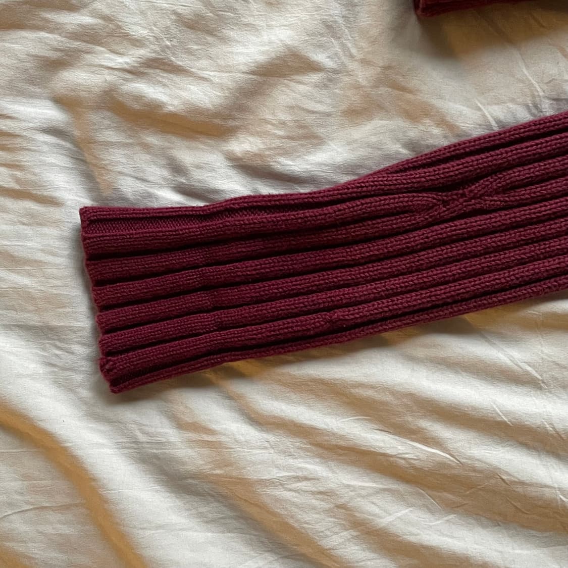 Vintage Burgundy Knit Corduroy Zip Up 상품이미지5