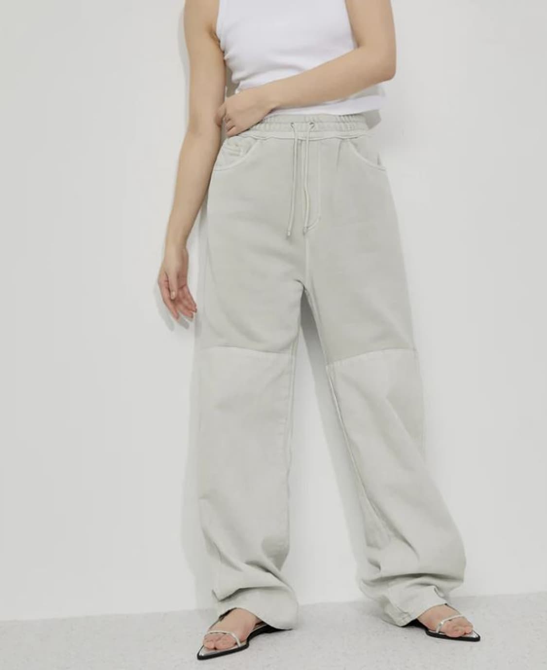 아모멘토 드로우 스트링 데님팬츠 베이지  상품이미지3