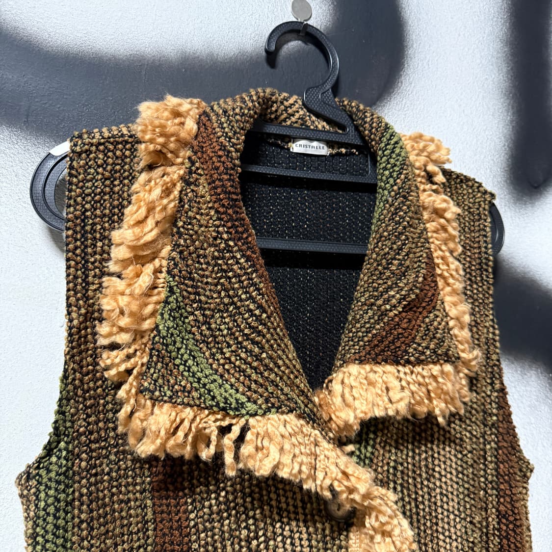 VTG 빈티지 웨스턴 그런지 프린지 디테일 스트라이프 베스트 상품이미지3