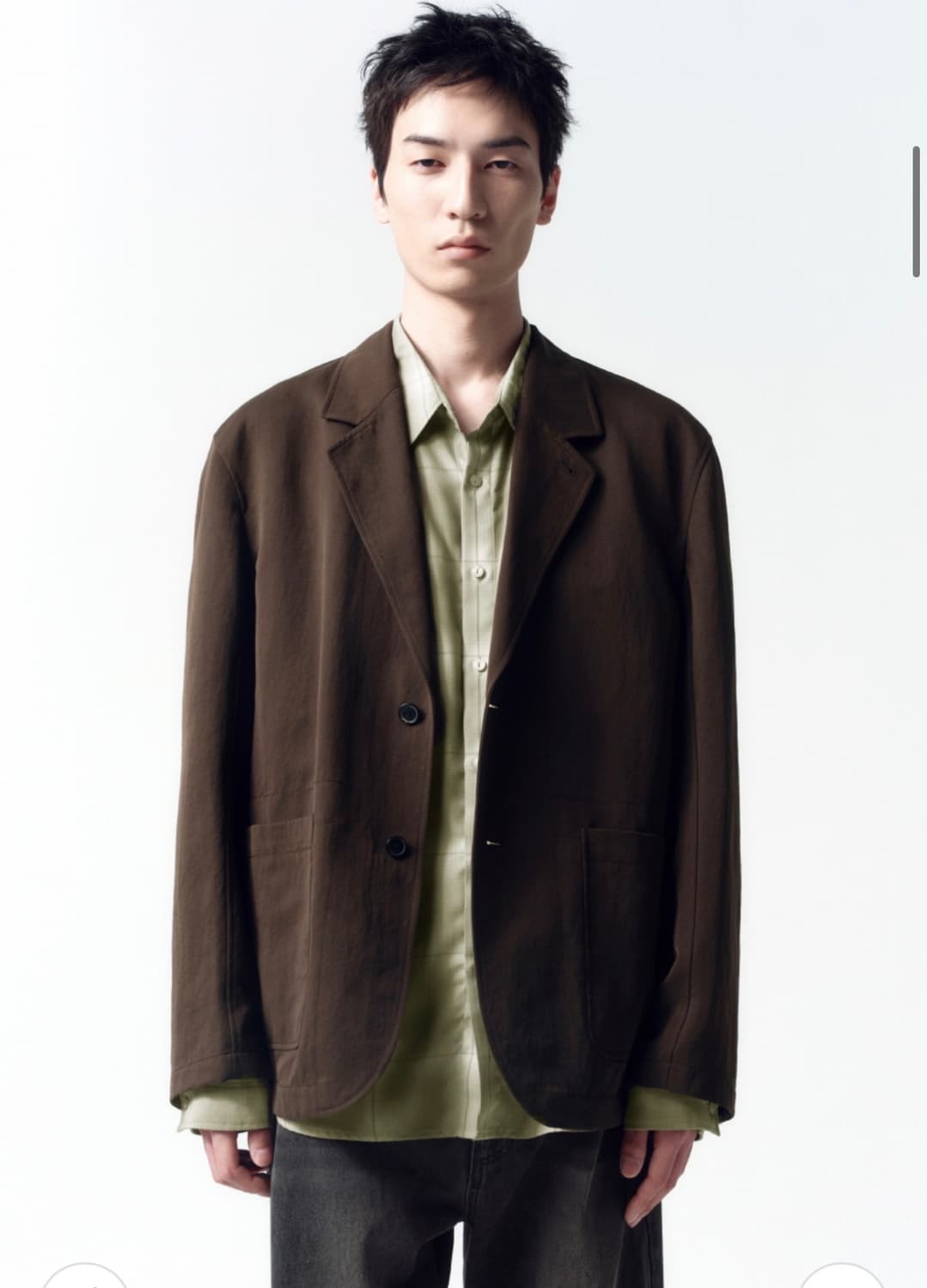인사일런스 애시드 나일론 블레이저 BROWN L사이즈 상품이미지1