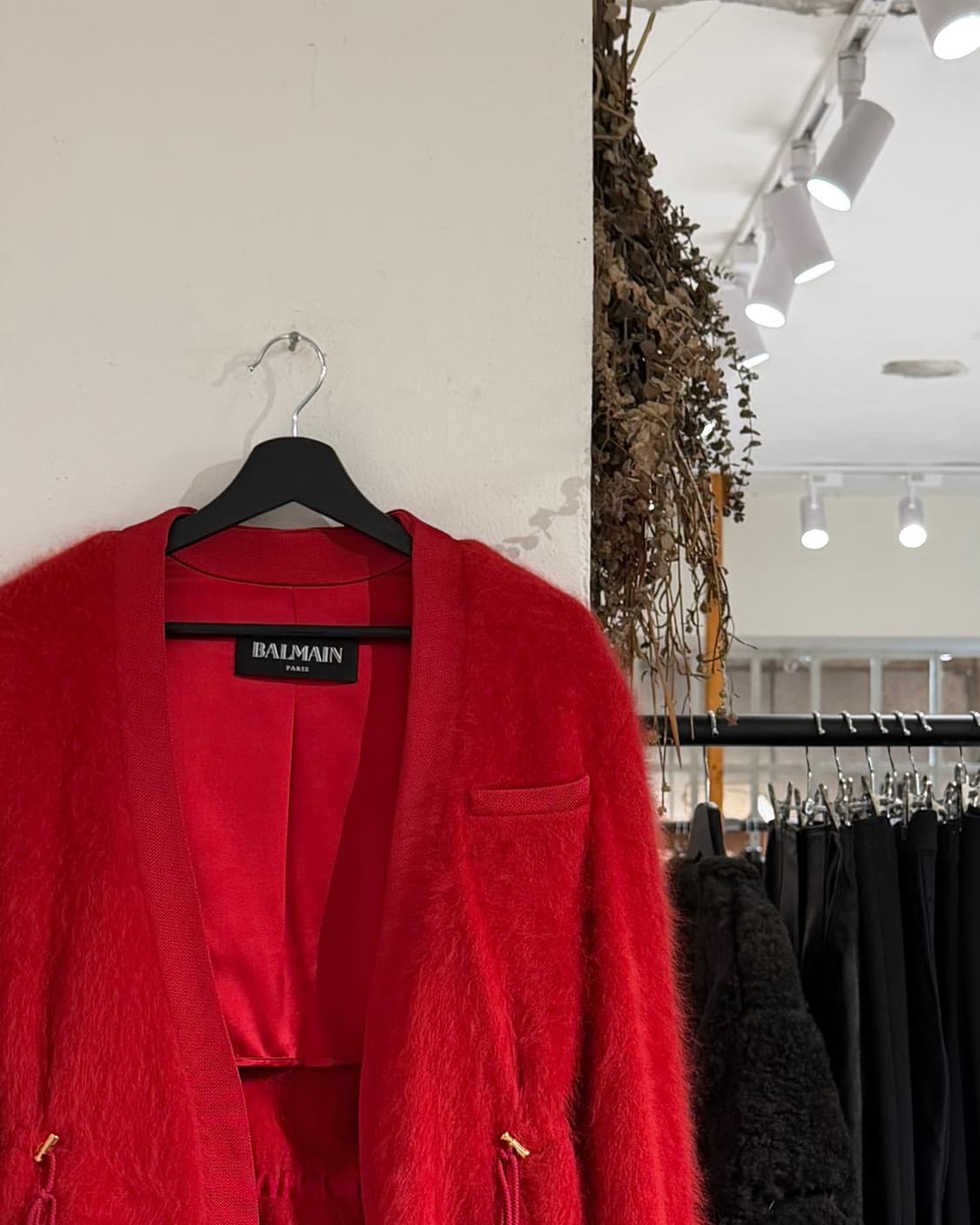 발망 레드 헤어리 앙고라 가디건 상품이미지3