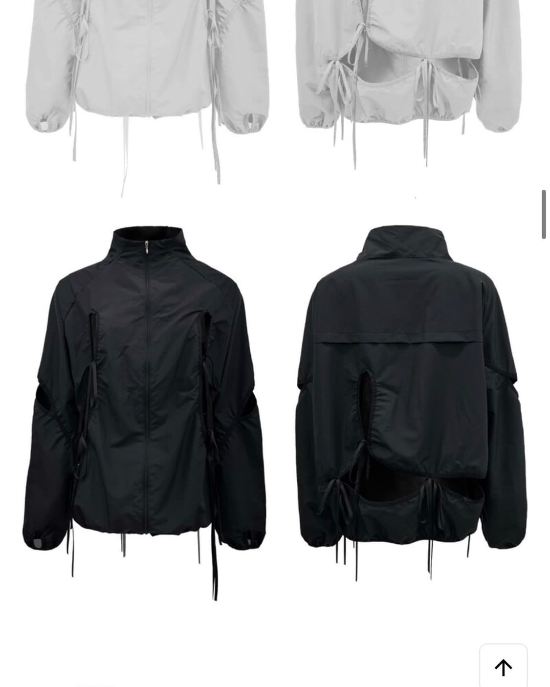 NACHE CUT-OUT WIND BREAKER black  상품이미지1