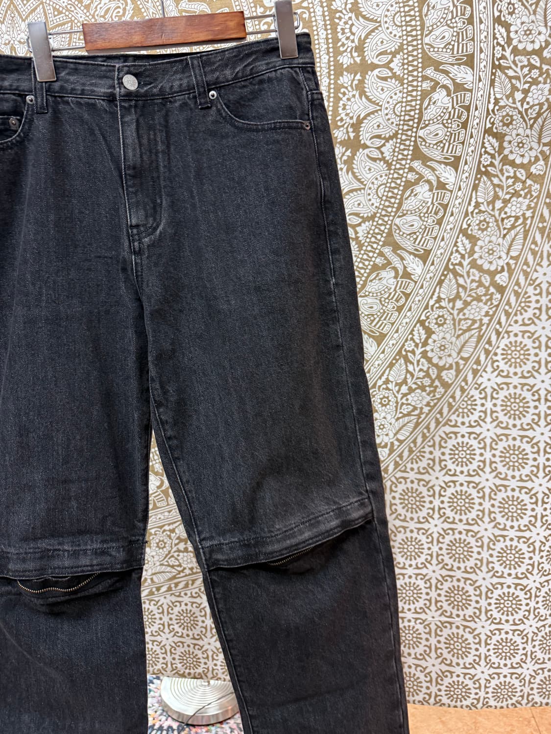 비슬로우 디테일 흑청 데님팬츠  상품이미지5