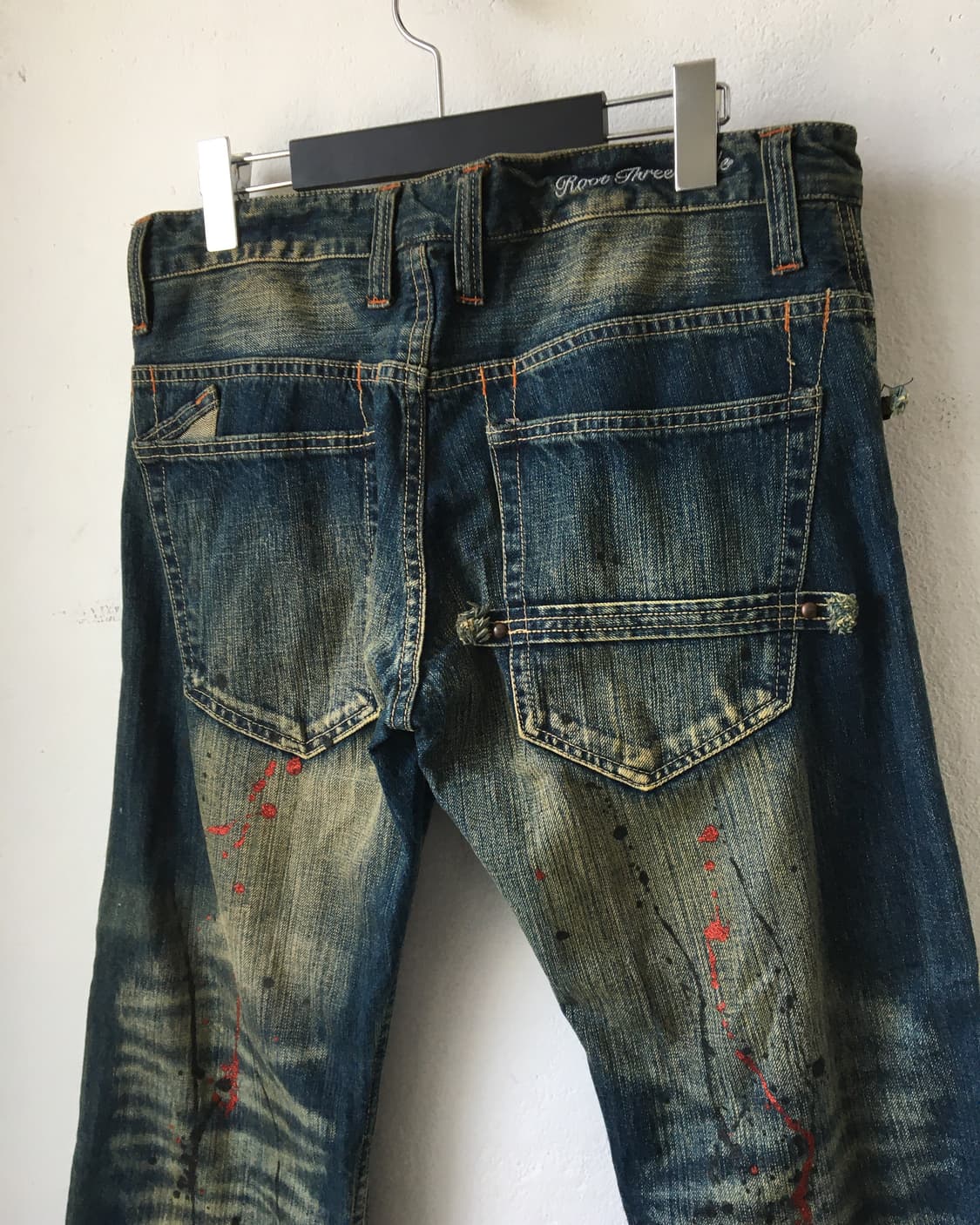 Painted washing denim pants 상품이미지4