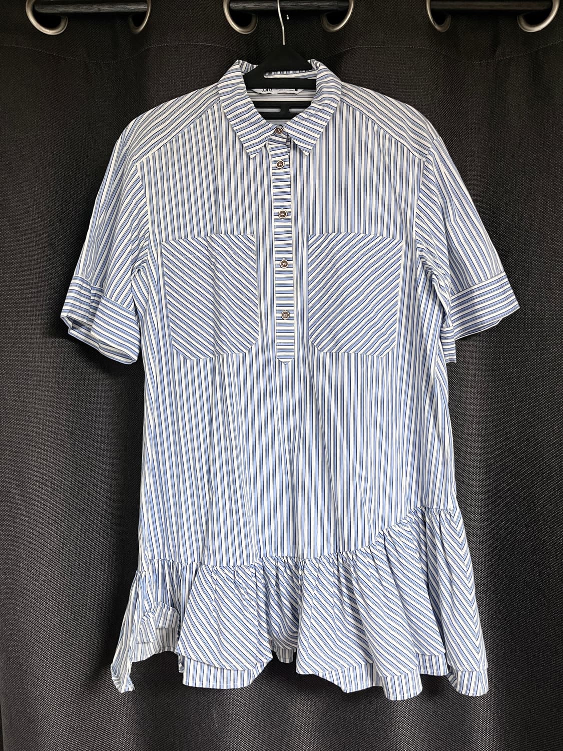 자라 스트라이프 셔츠 원피스 상품이미지1