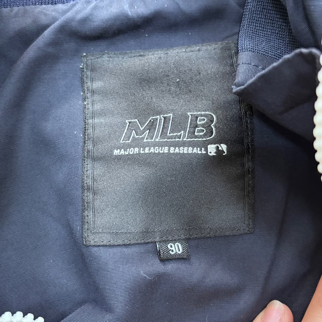 90 MLB 여성 네이비 바람막이 자켓 0324E 상품이미지3