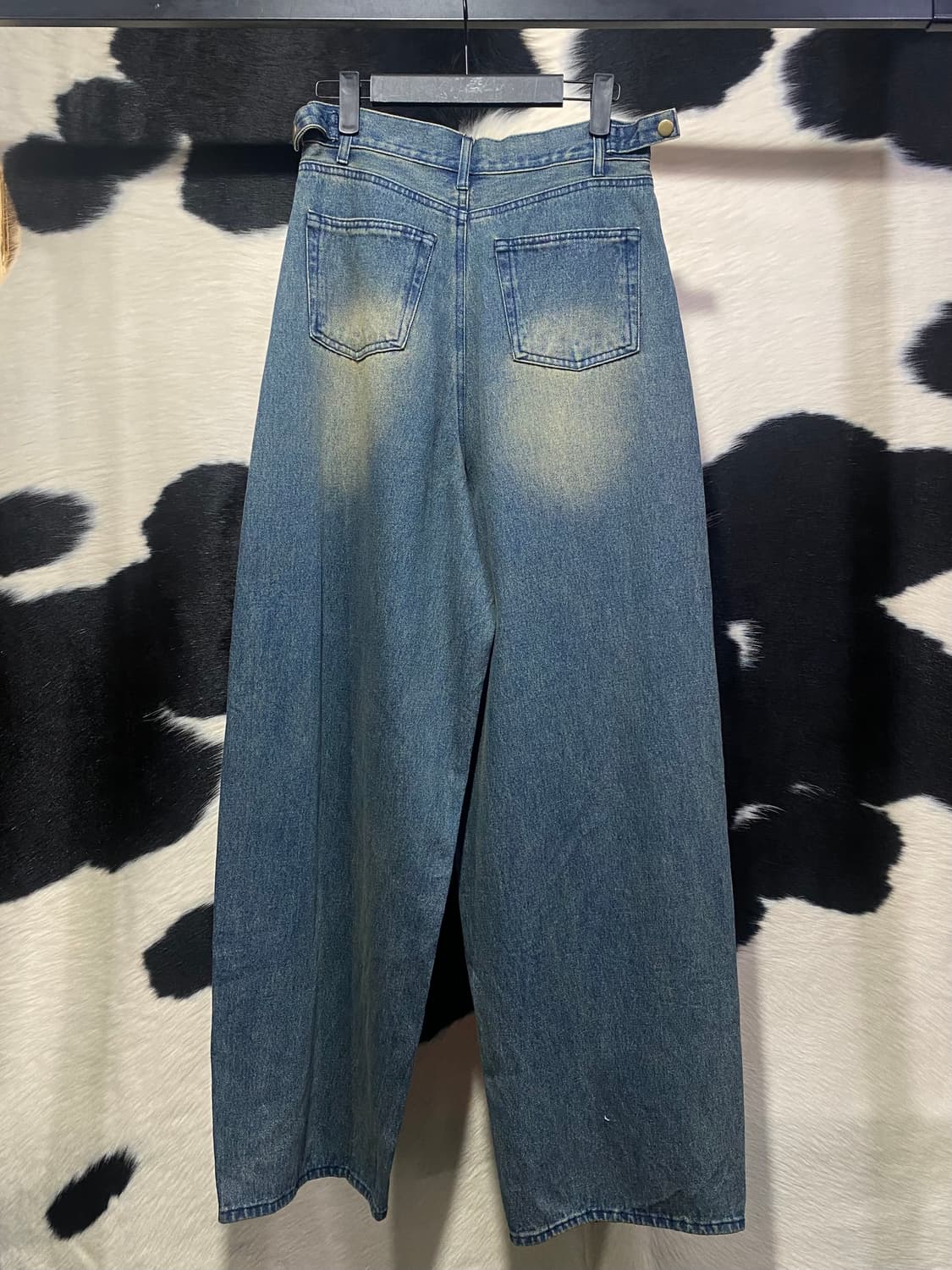 Japanese vtg 비죠 디테일 하이웨스트 워싱 데님팬츠 상품이미지5
