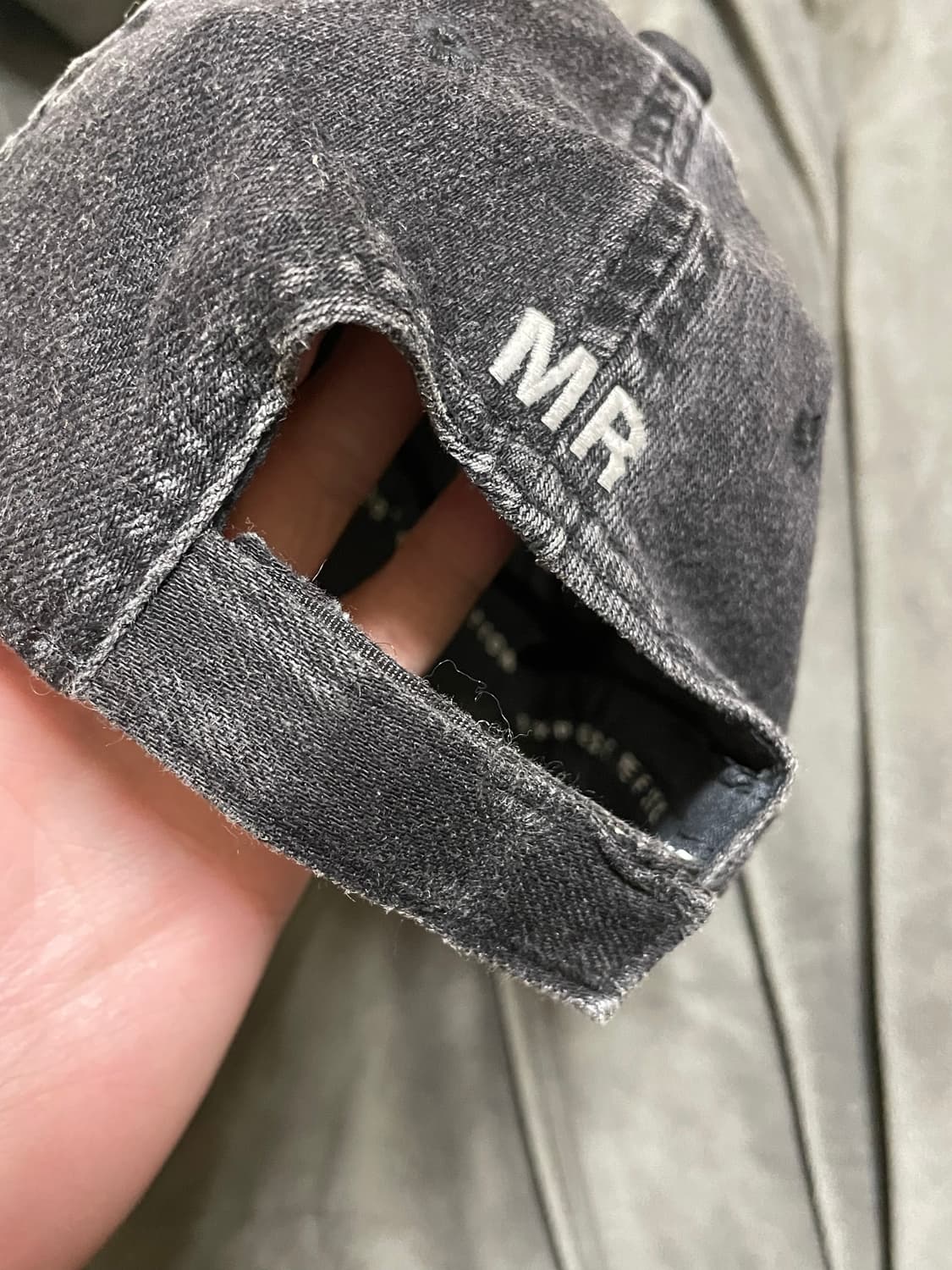 마틴로즈 시그니처 워시드 블랙 볼캡 상품이미지3