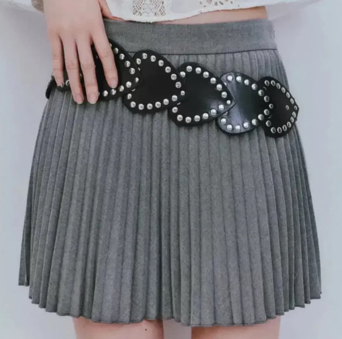 자라 플리츠 미니 스커트 팬츠 그레이 M 새상품 상품이미지1