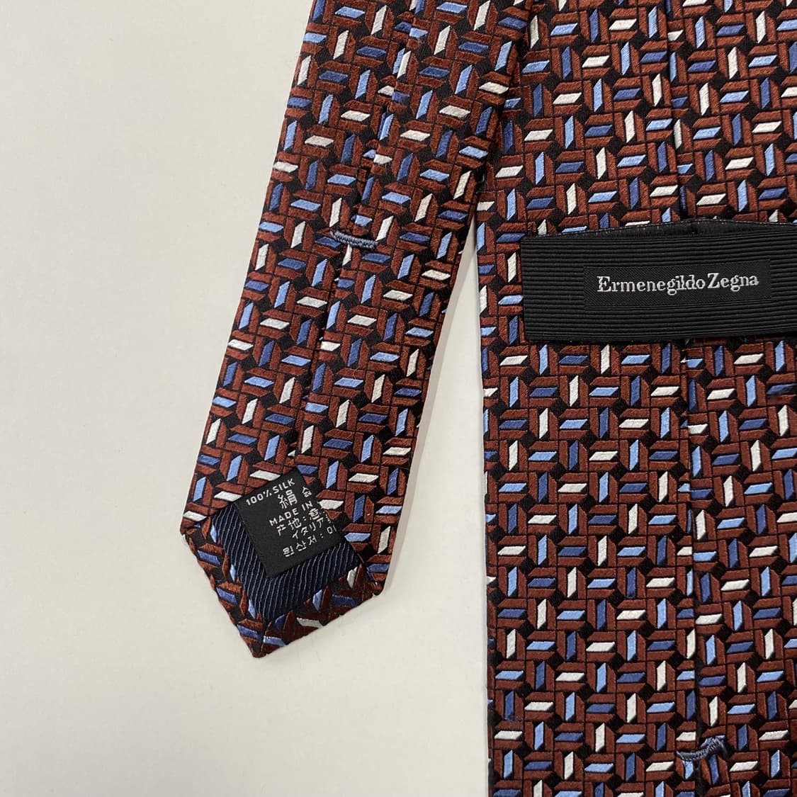 최상급 신형 에르메네질도제냐 정품 명품 넥타이 8.1cm 상품이미지5