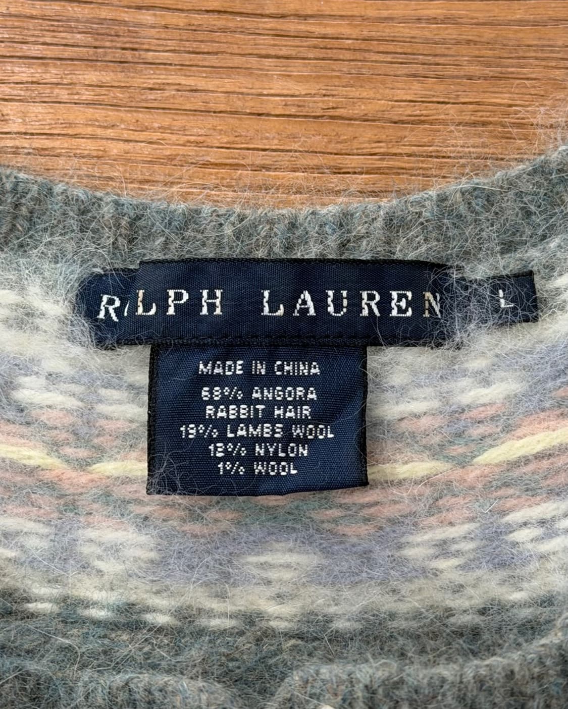 랄프로렌 민트 앙고라 혼방 페어 아일 하프 슬리브 가디건 상품이미지7