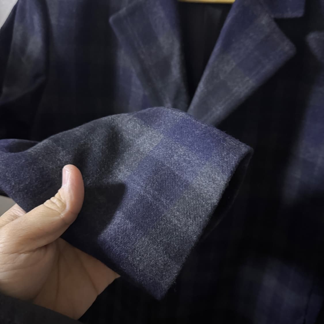 띠어리 남성 겨울 체크코트 M (남성 슬림 100정도) 상품이미지3