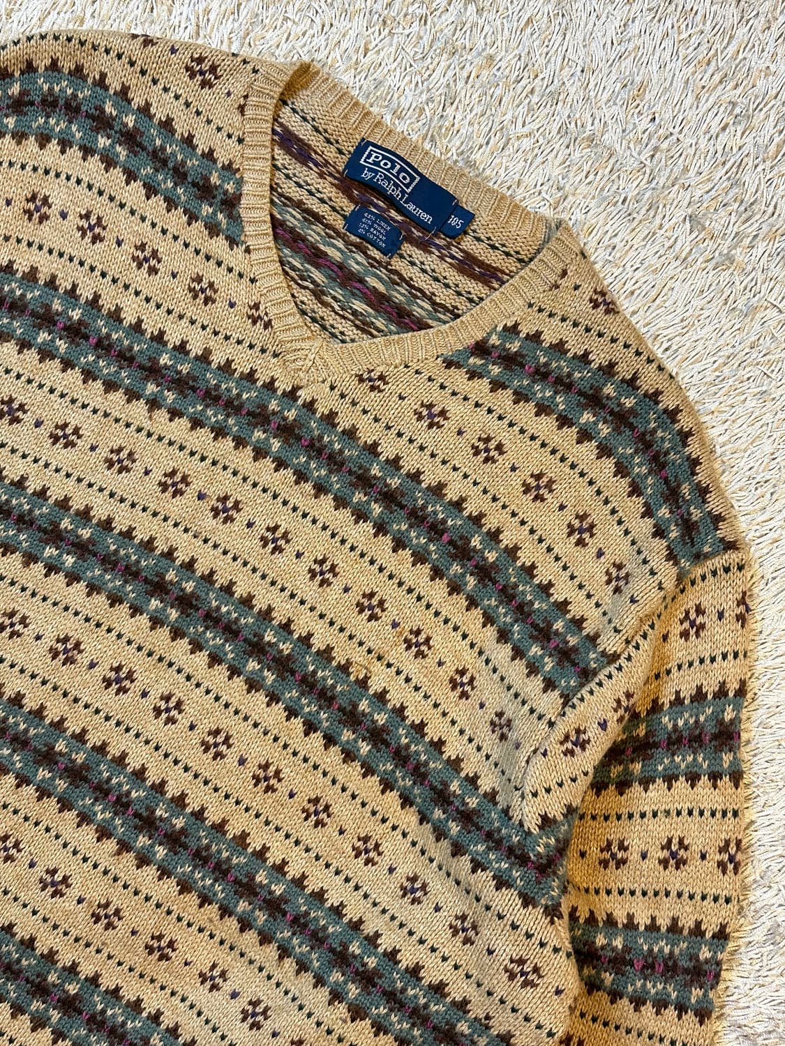 폴로 랄프로렌 노르딕 린넨 울 브이넥 니트 상품이미지2