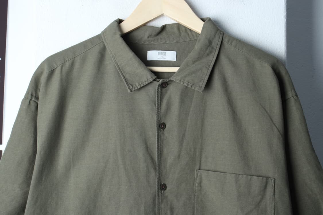 (3XL) 유니클로 반팔 카라 티셔츠 셔츠 남방 빅사이즈 마-H33590 상품이미지3