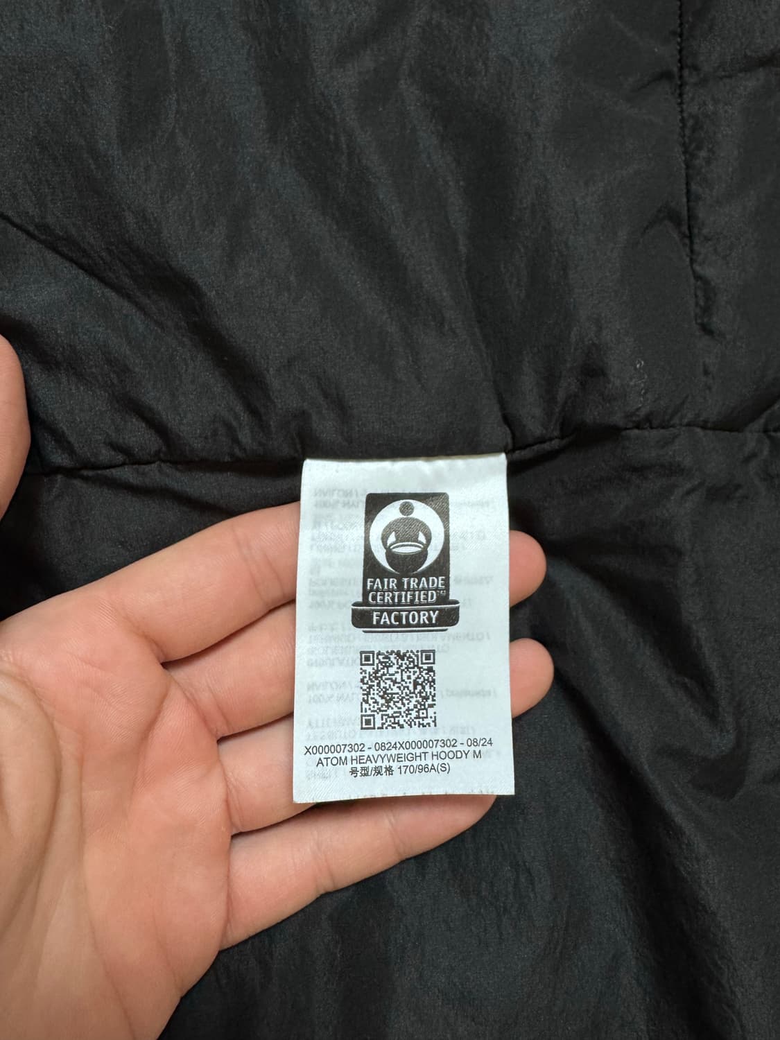 (SS급) 아크테릭스 아톰 헤비웨이트 후디 블랙 S 상품이미지10