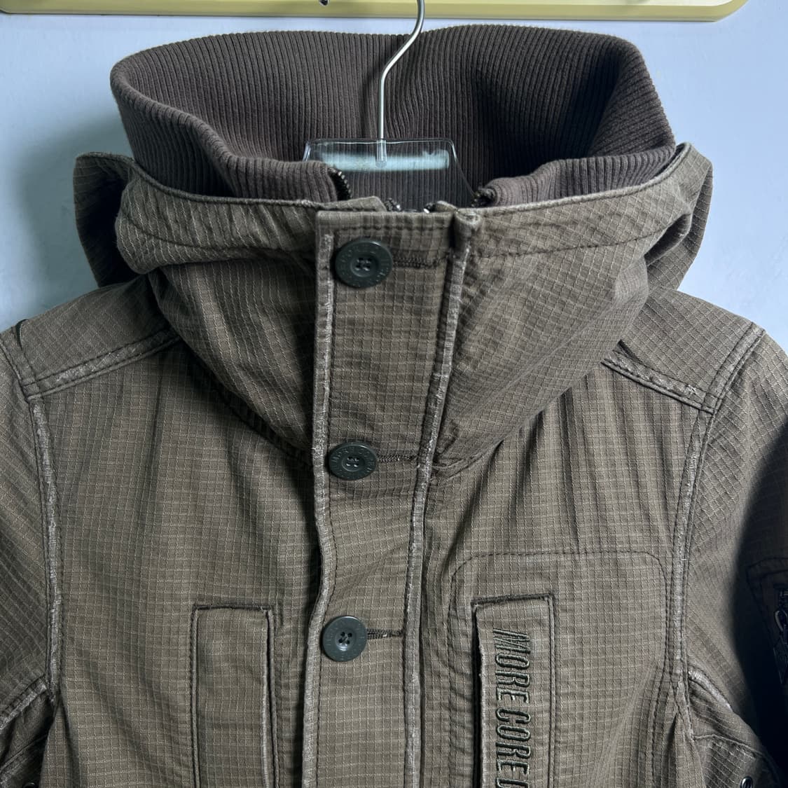 MCD 카키 밀리터리 후드 야상 자켓 S 상품이미지5
