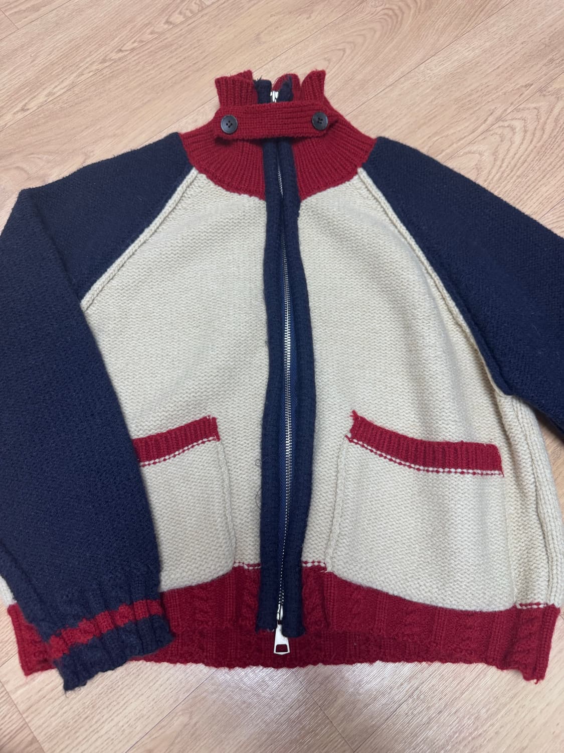 투웨이 니트 집업 상품이미지2