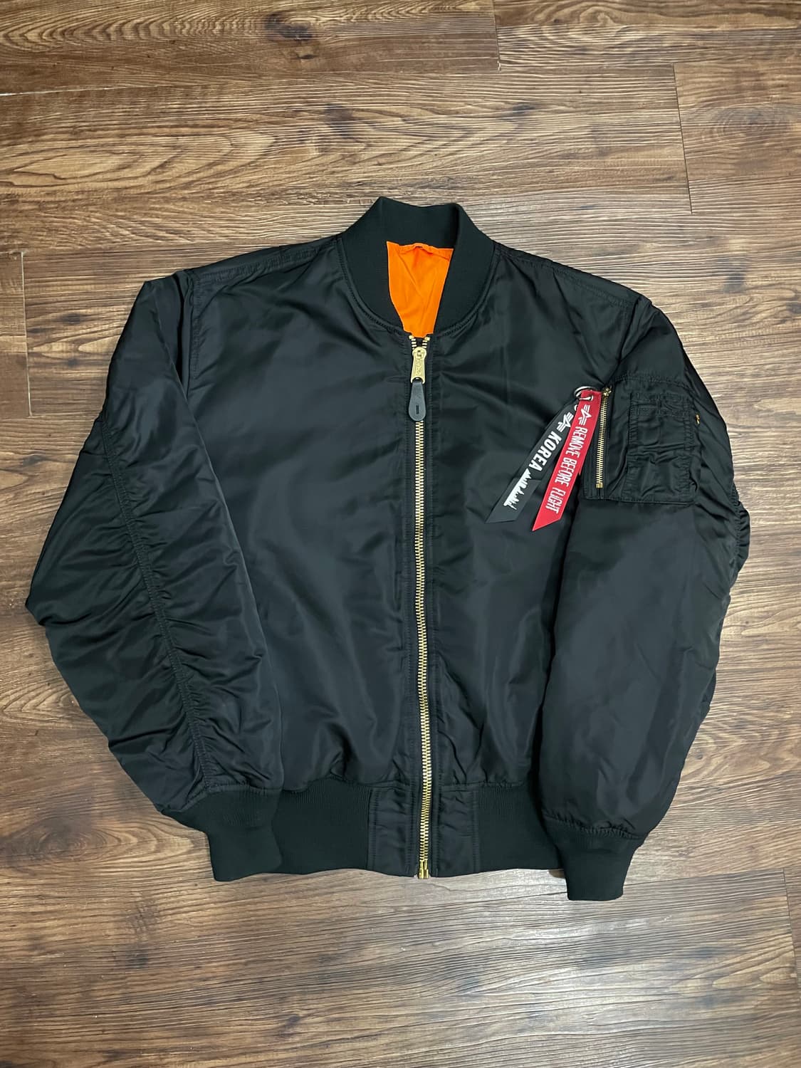 알파인더스트리 ma-1 플라이트 자켓 항공점퍼 블랙 상품이미지1