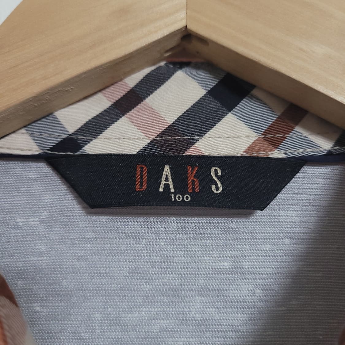 (100) DAKS 닥스 골프 긴팔 패턴 카라 티셔츠 마폴리 혼방 상품이미지3