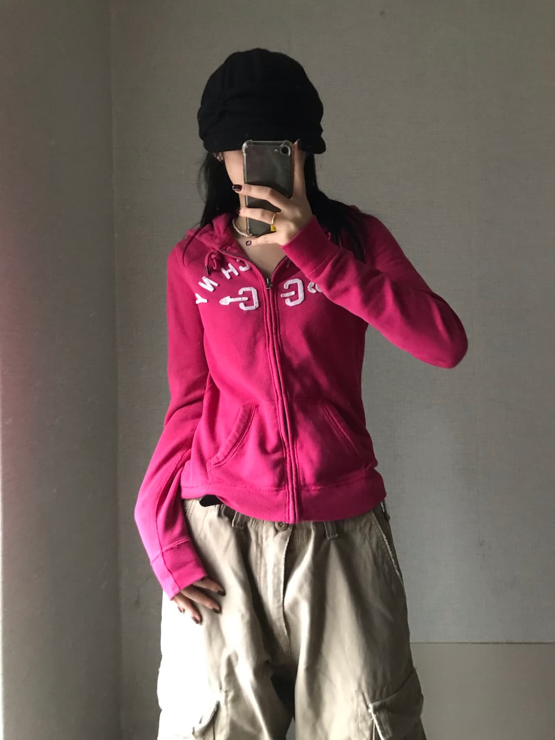 아베크롬비 핑크 후드집업 상품이미지2