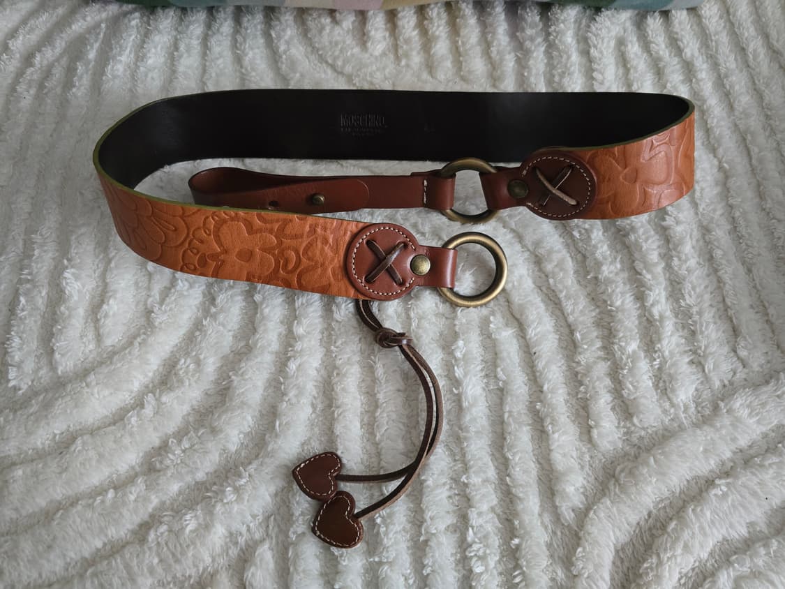 MOSCHINO Cheap and Chic 하트 디테일 레더 벨트 상품이미지2