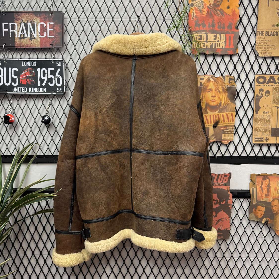 90s CULIOPOLIS B-3 타입 양모 플라이트 자켓 브라운 상품이미지2