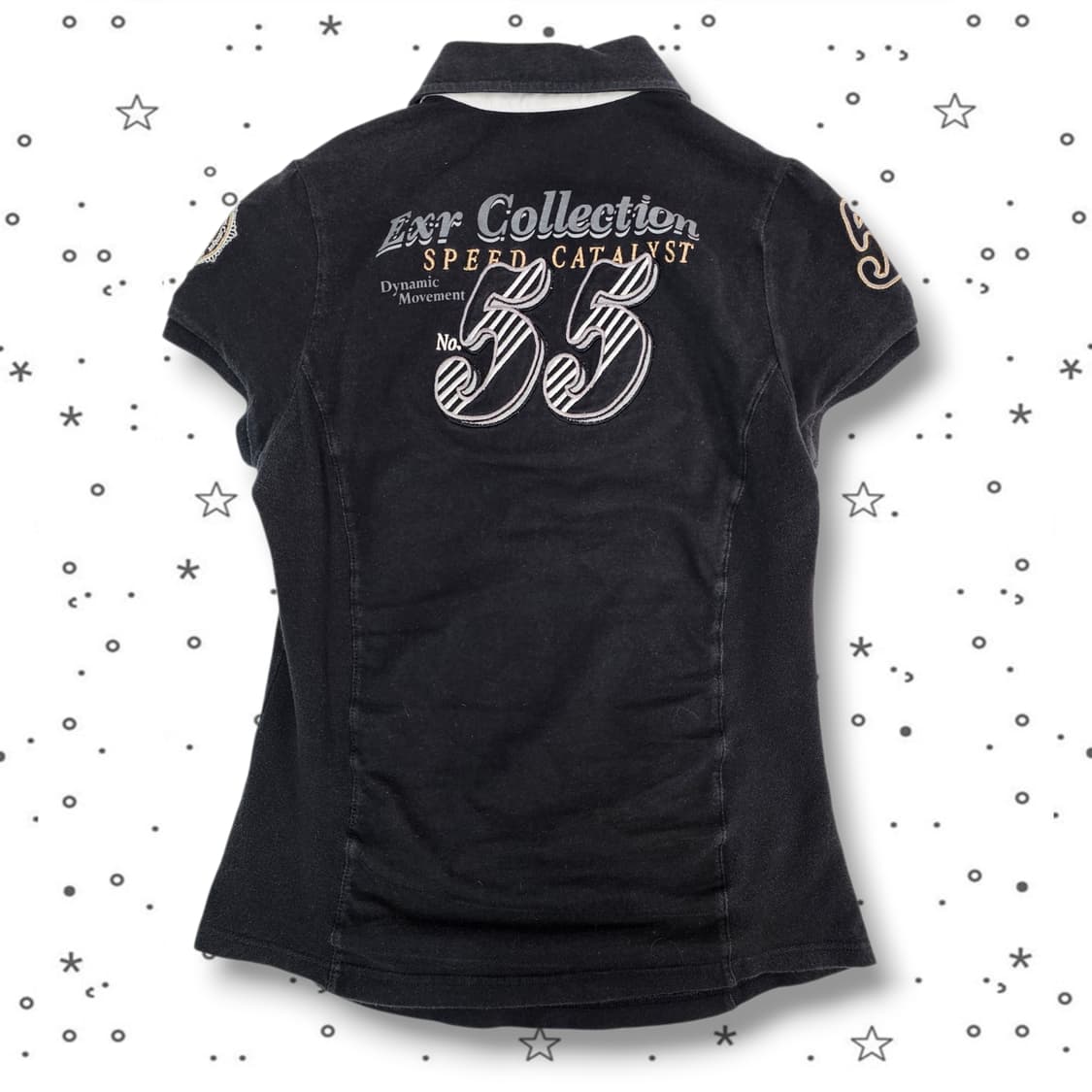 90 EXR 자수 반팔 카라티셔츠 상품이미지4