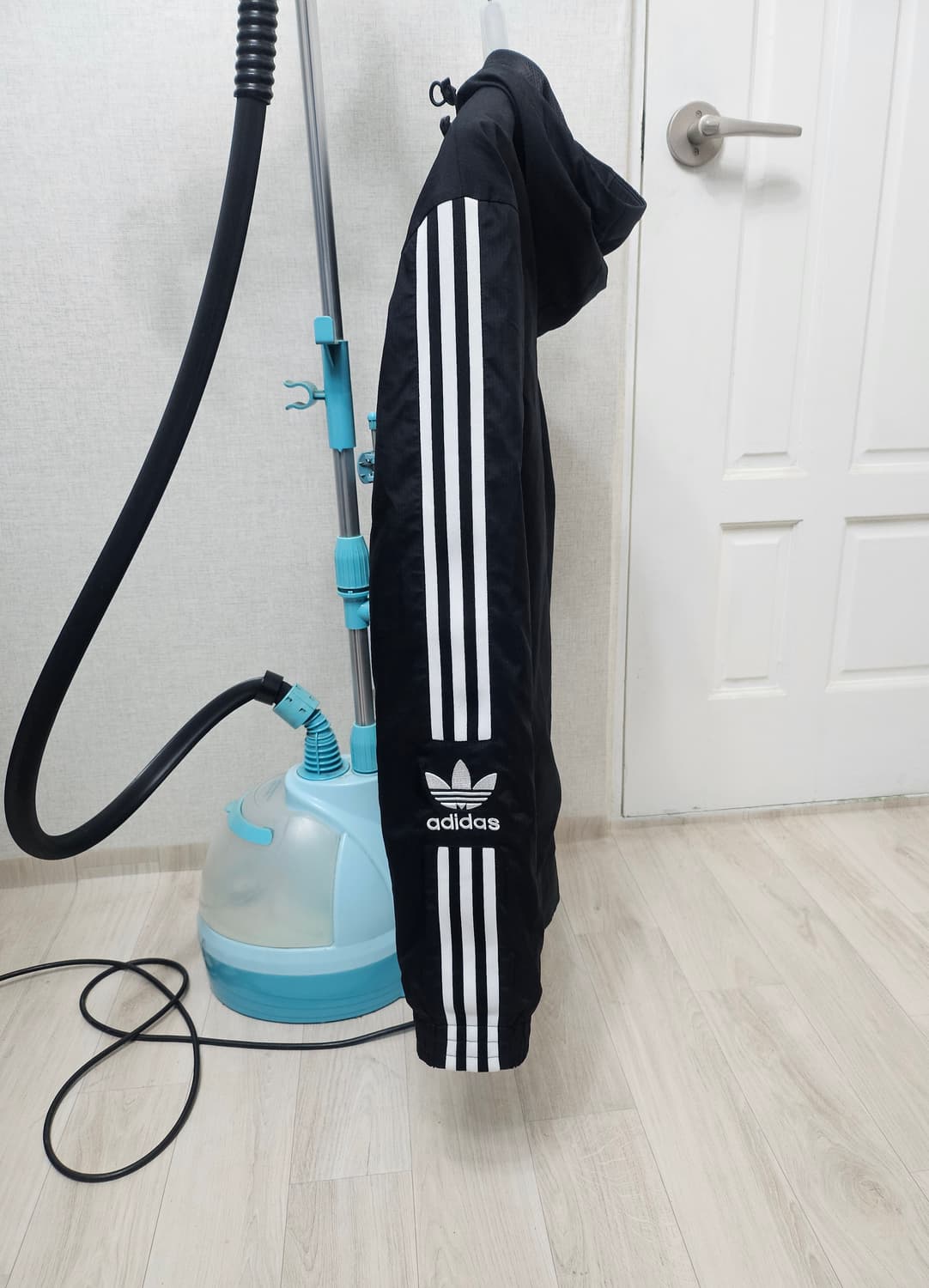 (100)L☆초대장급☆아디다스 파이어버드 락업 2중지퍼 [검흰] 바람막이 상품이미지4