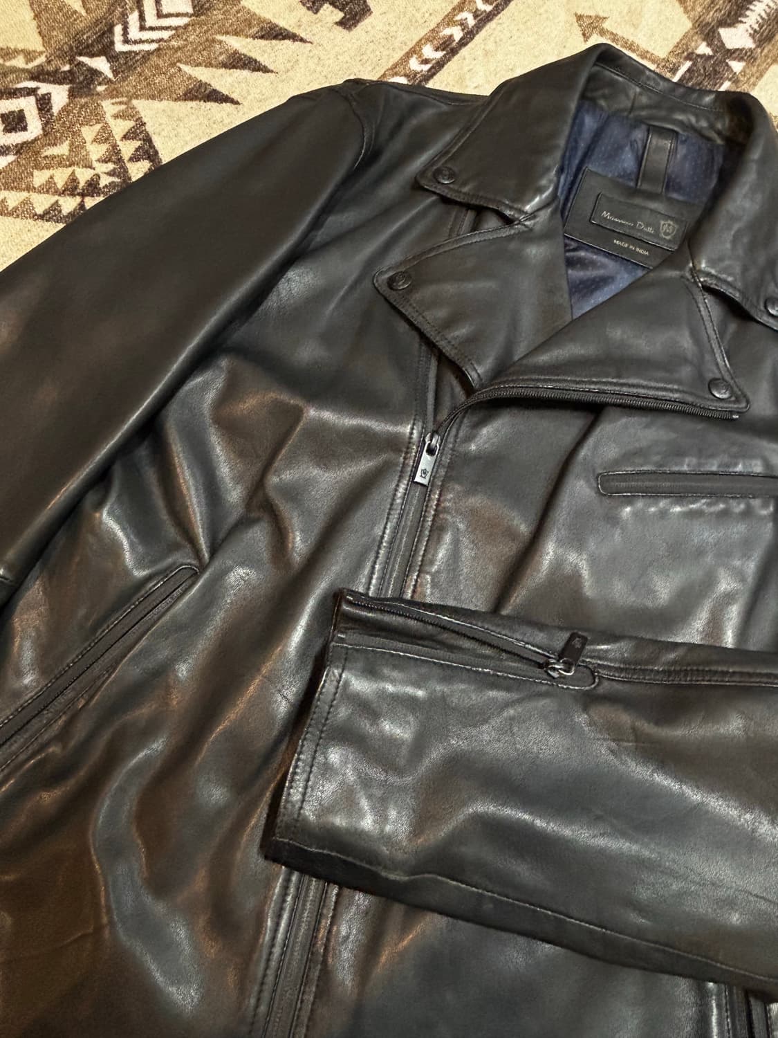 마시모두띠(Massimo Dutti) 양가죽 라이더 자켓  상품이미지7