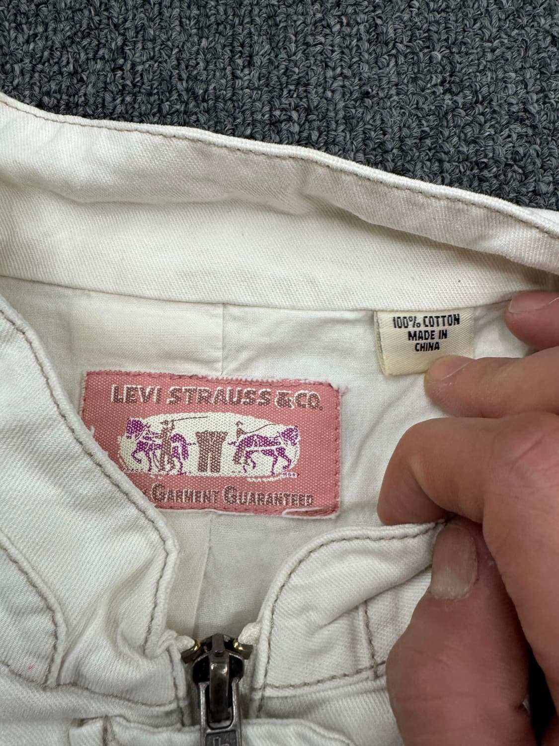 OS)리바이스 빈티지 여성 크림 코튼 자켓 상품이미지4