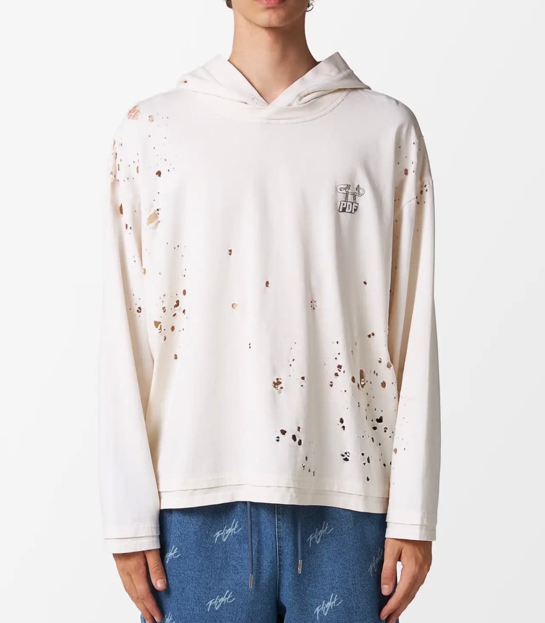 [xl] PDF distroyed hoodie pink 상품이미지1