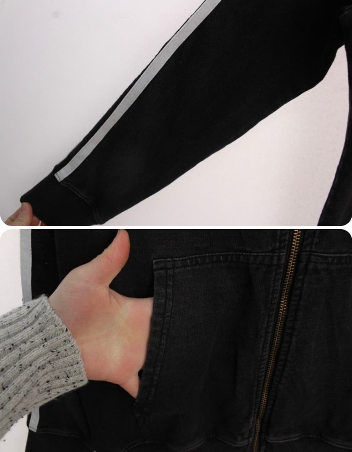 빈티지 청 후드 집업 자켓 상품이미지3