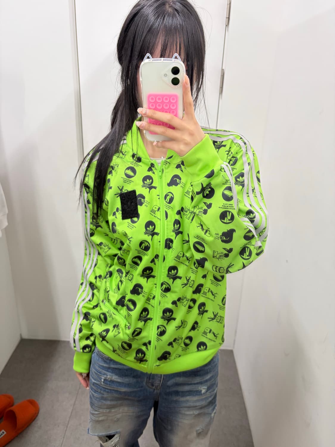 아디다스 safety 형광 트랙탑 상품이미지3