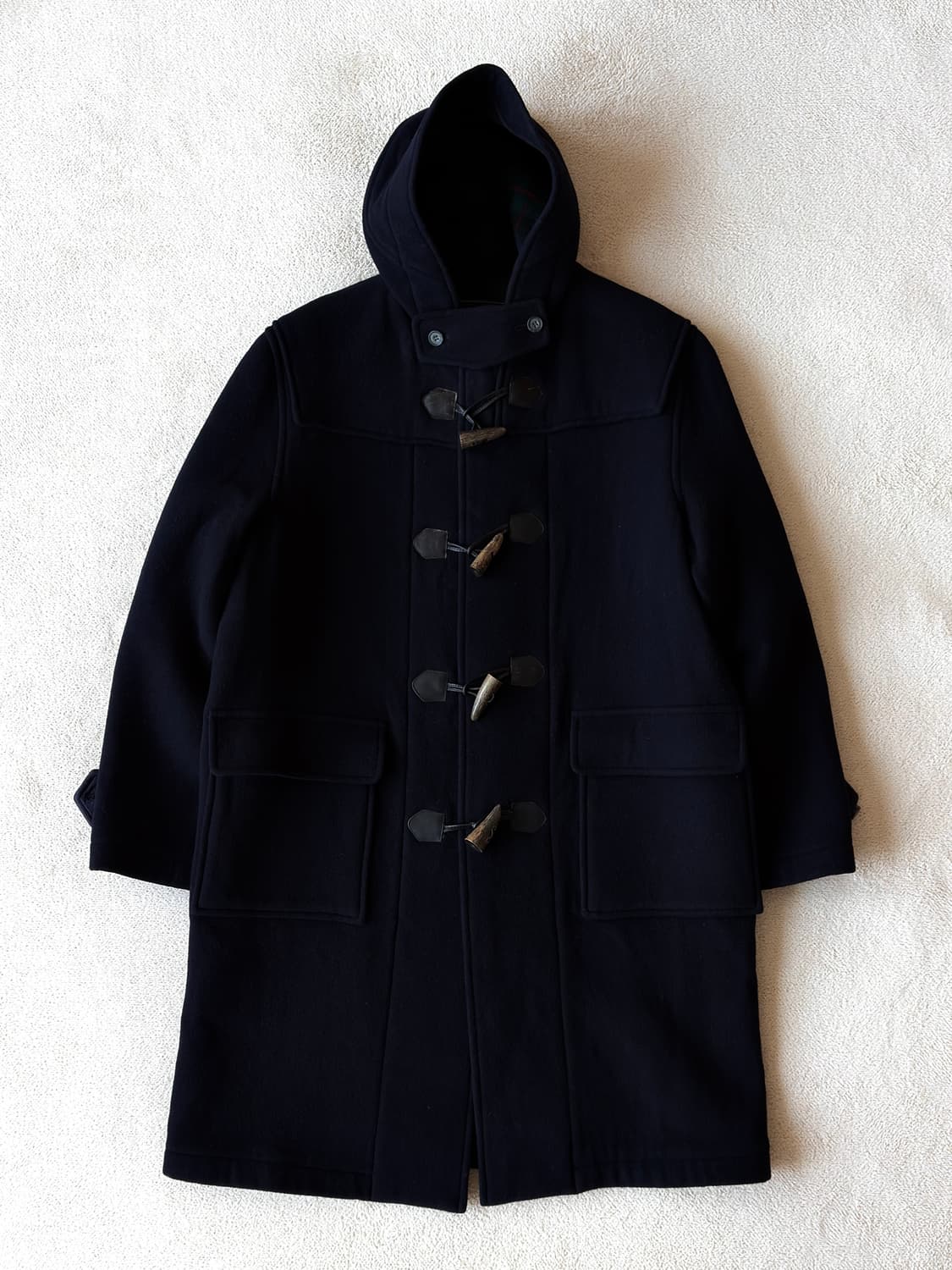 JAPAN 울·큐프라 후드 더플코트 상품이미지2