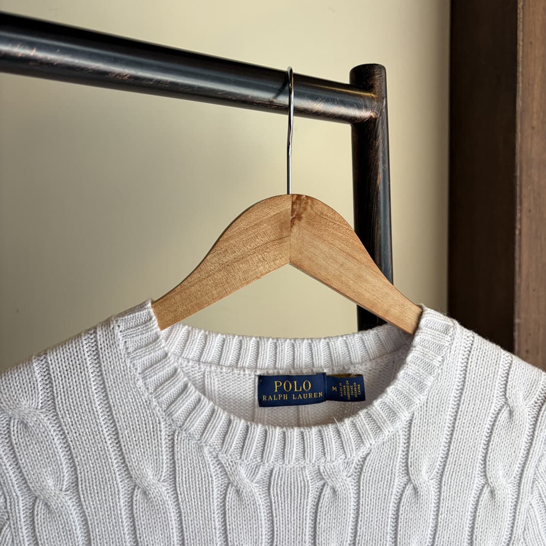 16601 - 폴로 랄프로렌 화이트 케이블 반팔 니트 상품이미지3