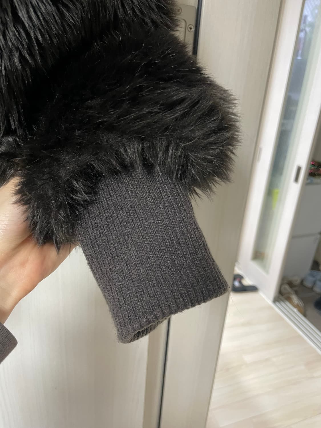 트리밍버드 퍼 자켓 딥브라운 색상 상품이미지6