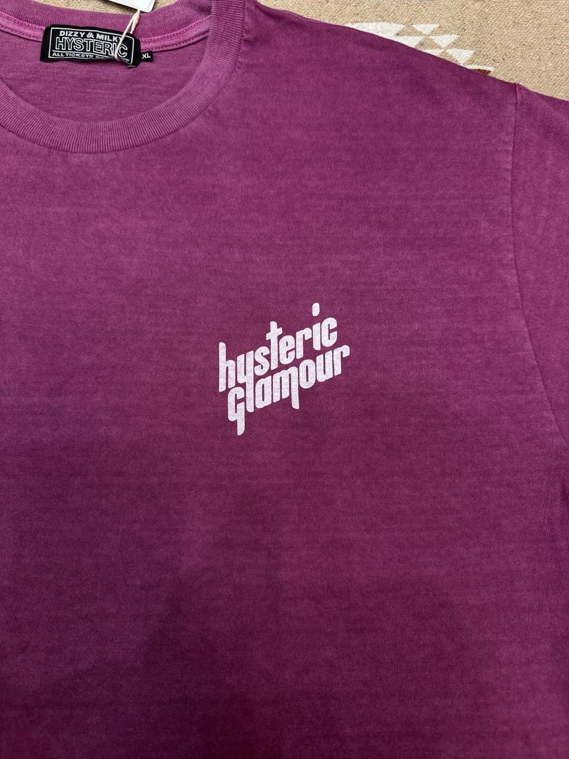 [XL] 히스테릭글래머 기타걸 그래픽 티셔츠 퍼플  상품이미지3