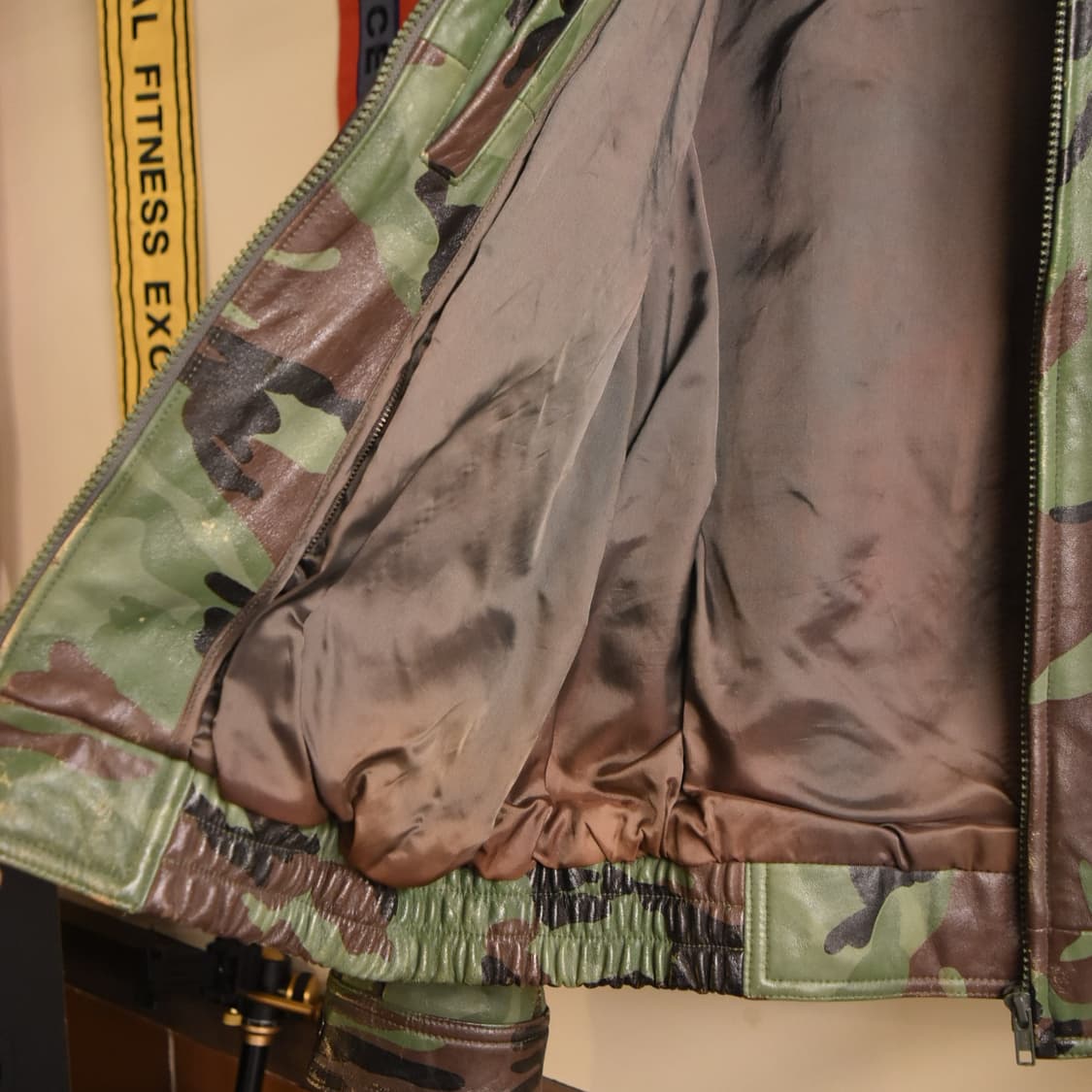 우드랜드 카모 가죽 플라이트 자켓 (105) 상품이미지5