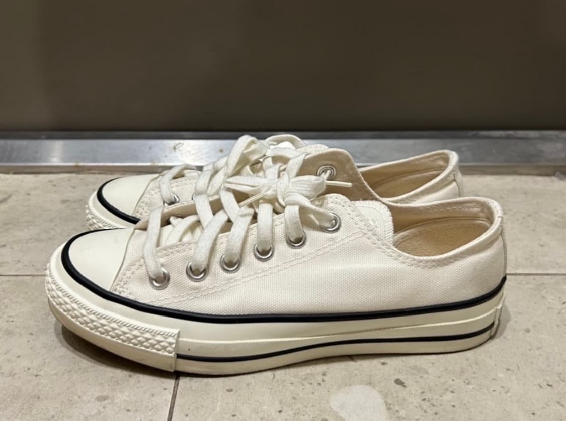 컨버스 올스타 로우 화이트 (일본 생산) 상품이미지1