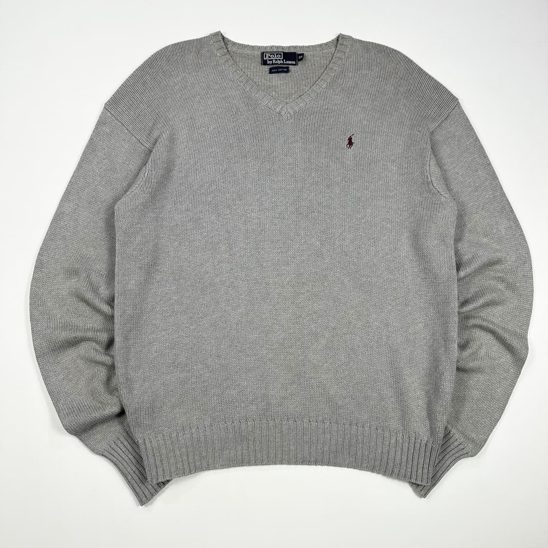 폴로 랄프로렌 포니 그레이 꽈배기 케이블니트 (실측 L) 상품이미지2