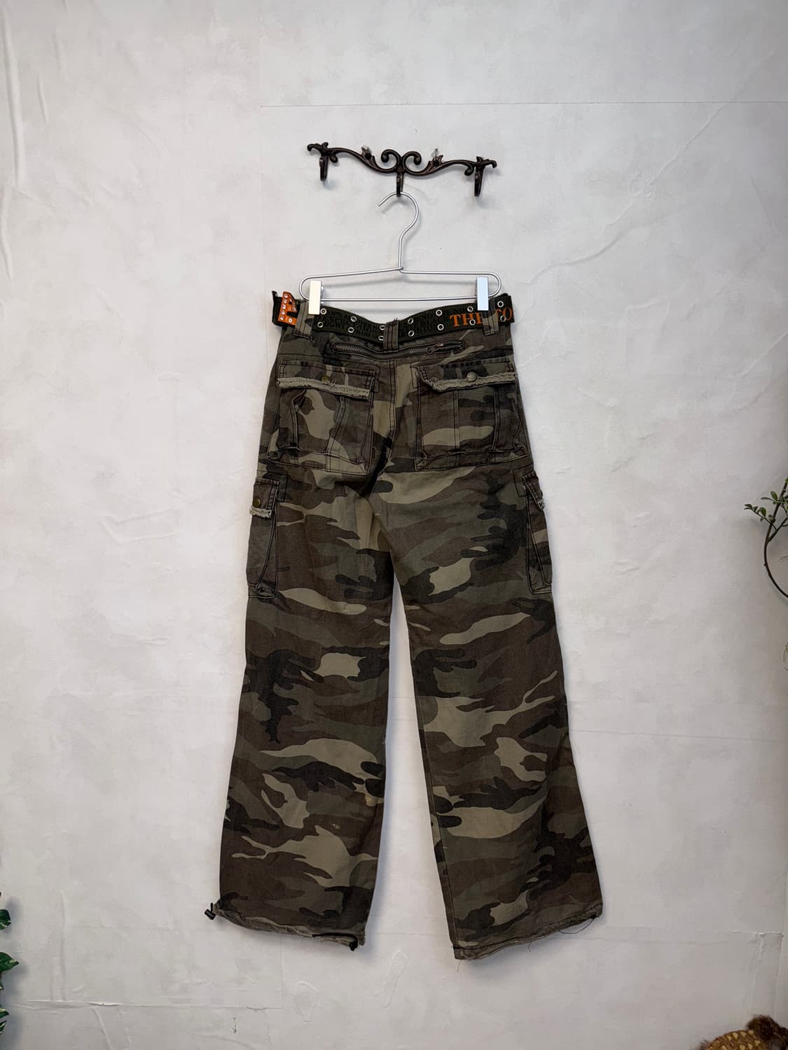 Ash khaki camouflage multi pocket 카고팬츠  상품이미지4