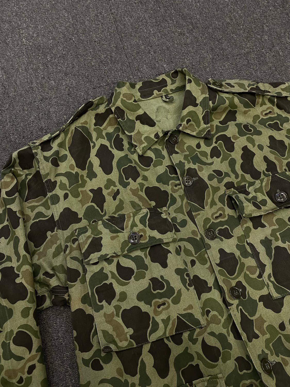 60s korea army 밀리터리 카모 셔츠 상품이미지3